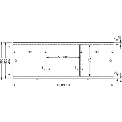 Фронтальная панель Cersanit Universal (PA-TYPE3*170-W) 1