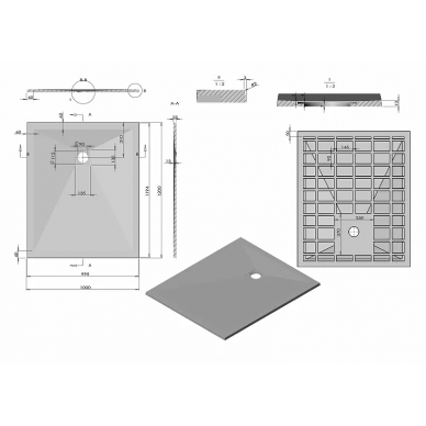 Поддон для душа Vincea (VST-4SR1012W) 120x100 см, белый матовый 7