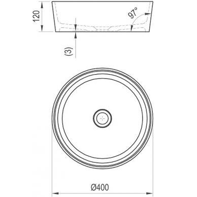 Раковина накладная Ravak Mооn 1 40 (XJN01300000) 5