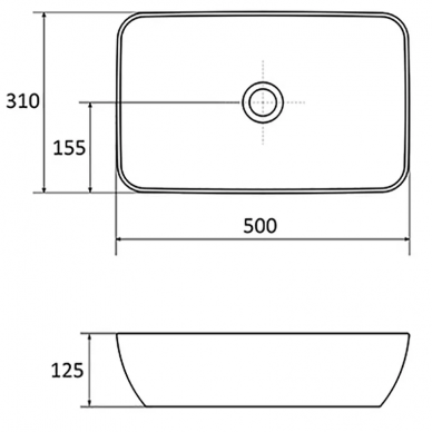 Раковина накладная Ravak Uni Slim 50 (XJX01150001) 5