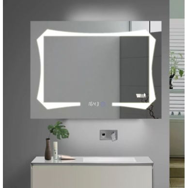 Зеркало Welt Wasser Otto 1080-4B (100x80 см) подогрев, подсветка, часы, Bluetooth 0
