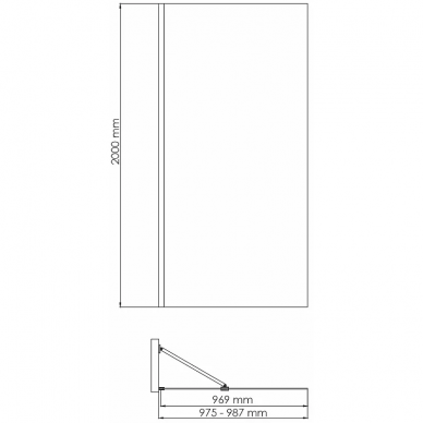 Душевая перегородка Wasserkraft Aisch (55W44) 100х200 см 1