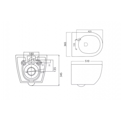 Инсталляция BelBagno BB002-80 в комплекте с унитазом Cezares Stylus-Tor, крышкой микролифт, кнопкой смыва (белая) 6