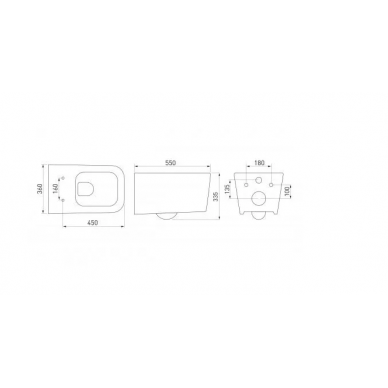 Инсталляция Berges Novum 525 + Floe Rimless + кнопка S5 (Soft Touch черная) в комплекте с унитазом (белый), безободковый, с сидением микролифт 9