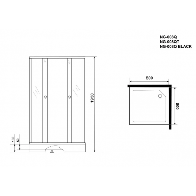 Душевой уголок Niagara Eco (NG-008-14QT) 80х80х195 см 5
