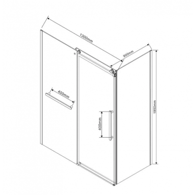 Душевой уголок Vincea Como Soft (VSR-1CS9013CLB) 130х90х195 см, профиль черный/стекло прозрачное 10