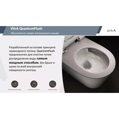 Унитаз подвесной Vitra Nest (7870B403-0075) QuantumFlush c ламинарным потоком 7