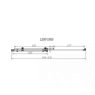 Душевой уголок Vincea Como-N (VSR-4CN9012CGB) 120х90х195см, профиль черный/стекло тонированное 5
