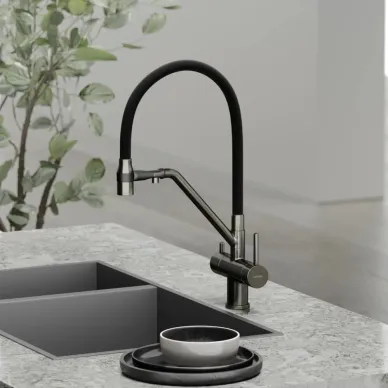 Смеситель для кухни Sancos Dora (SC4003GG) с функцией подключения фильтра, вороненая сталь 6