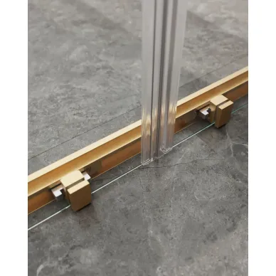 Душевая дверь Cezares Molveno MOLVENO-BF-2-170-C-BORO-IV 170х195, профиль брашированное золото/стекло прозрачное 4