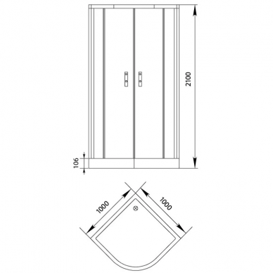 Душевой уголок Aquanet Alfa 101-12 (100x100) 5