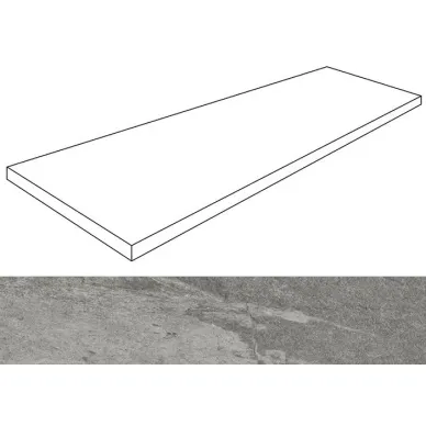 Materia Grey Solid 2cm Top Ang 49.75x99.55 0