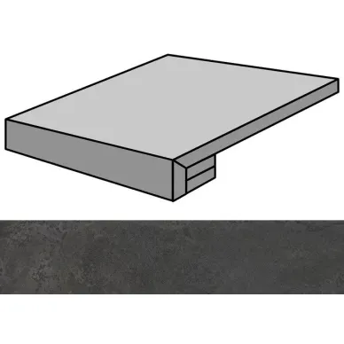 Xtreme Black Lappato Gradone Rec 59.55x59.55 0