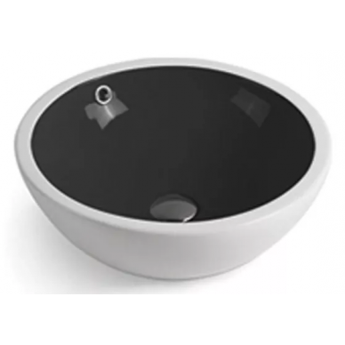 Раковина накладная Comforty K96WB, (44.5 см) бело-черная 0