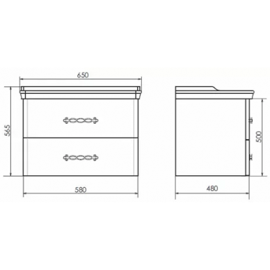 Тумба для ванной Comforty Неаполь-65 (65x56.5x48 см), белый глянцевый 7