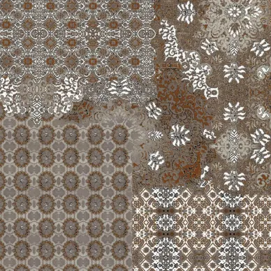 1047040 RIABITA INSERTO PATTERN S/4 BEIGE MQ 40x40 (микс) 0