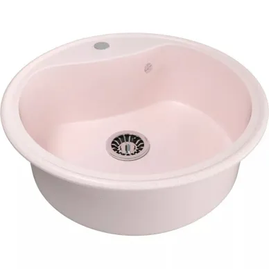 Мойка кухонная Mixline ML-GM09	(533499)	светло-розовая 5