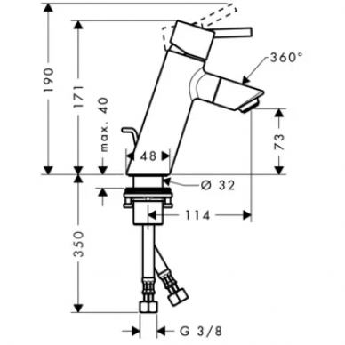 Смеситель для раковины Hansgrohe Talis S2 (32053000) 1
