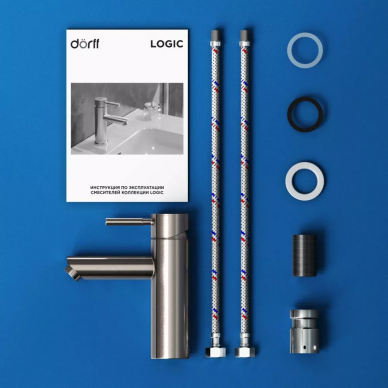 Смеситель для раковины Dorff Logic new (D3002100SS) нержавеющая сталь 6