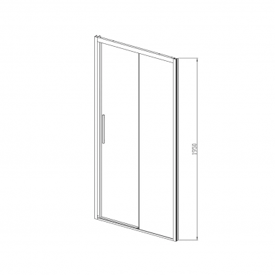 Душевая дверь Vincea Soft (VDS-3SO100CL) 100x195 см, профиль хром/стекло прозрачное 4