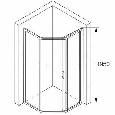 Душевой уголок RGW Passage PA-86 (100x120) профиль хром/стекло прозрачное 1