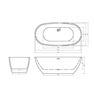 Акриловая ванна Cerutti SPA d'ISEO (CT7390) (170х75) 6
