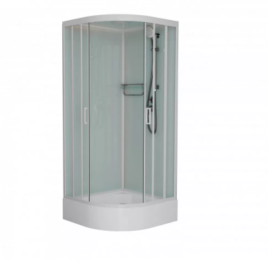 Душевая кабина Frank F400/1 White (125009) 100х100х220 см, прозрачное стекло 5
