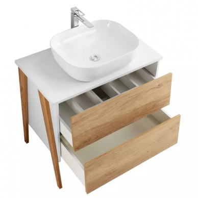 Тумба для ванной Art&Max Maxima (AM-Maxima-800-2C-SO-RB) (80 см) rovero bianco, напольная 6