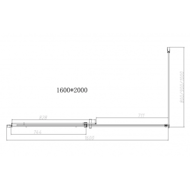 Душевой уголок Vincea Dice (VSR-4D8016CL) 160х80х200 см, профиль хром/стекло прозрачное 3