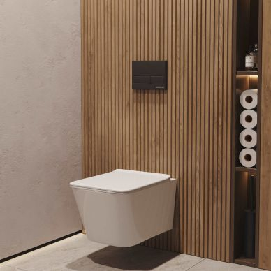 Унитаз подвесной Berges Sigma (082254) безободковый, с микролифтом 6