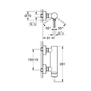 Смеситель для душа Grohe Essence New (33636001) 1
