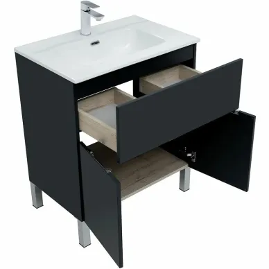 Тумба для ванной Aquanet Алвита New 303900 70 см, антрацит 9