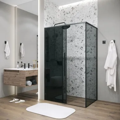 Душевой уголок Grossman Galaxy 110х70х195 см, стекло тонированное/профиль чёрный 5