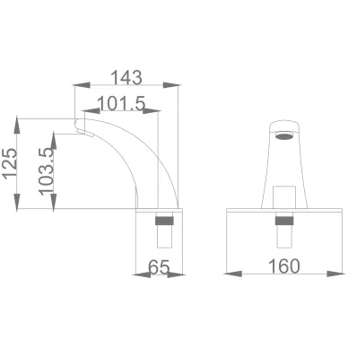 Смеситель для раковины Haiba HB523 сенсорный, хром 5