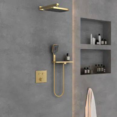 Душевая система Vincea VSFW-4211RBG скрытого монтажа, со смесителем, золото 5