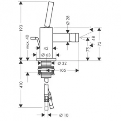 Смеситель для биде Hansgrohe Axor Citterio (39200000) 1