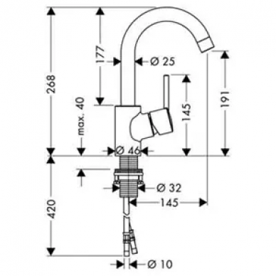 Смеситель для раковины Hansgrohe Talis S (32070000) 1