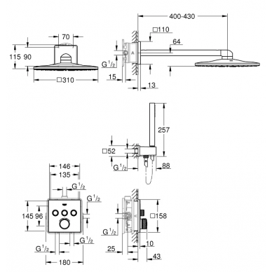Душевая система Grohe Grohtherm SmartControl (34706000) 1