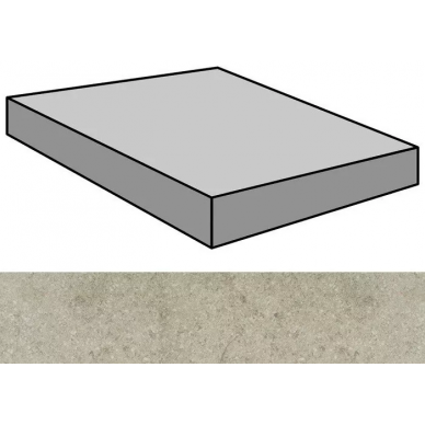 Limestone Fossil Gris Natural Gradone Recto Ang 44.63x44.63 0