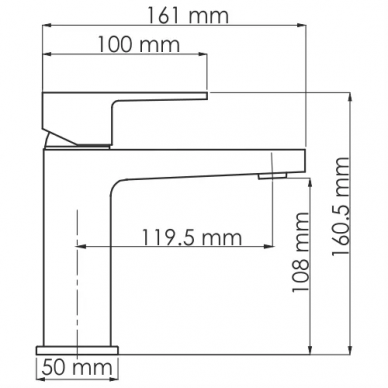 Смеситель для раковины Wasserkraft Abens 2000 (2003) черный матовый 6