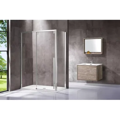 Душевой уголок Vincea Lugano (VSR-1L8015CL-1) 150х80 см, профиль хром/стекло прозрачное 5