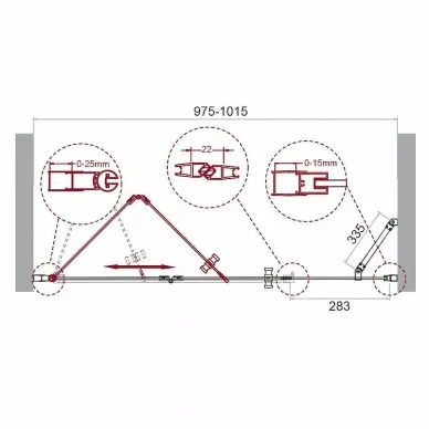 Душевая дверь BelBagno Albano (ALBANO-BS-13-30+70-C-Cr) профиль хром/стекло прозрачное 6
