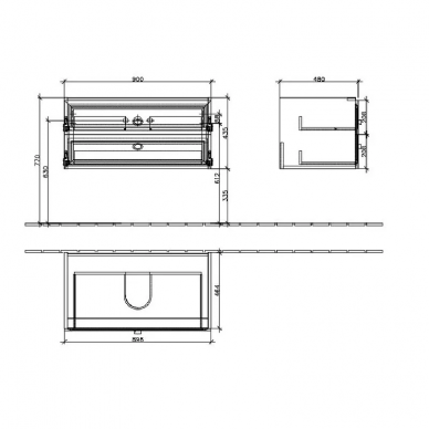 Тумба для ванной Villeroy & Boch La Belle (A58400DJ) (белый) (90см) 1