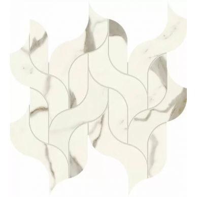 AF8S Marvel Calacatta Sublime Mosaico Waterfall Lappato 30,5x27,7 0