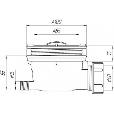 Сифон для поддона Grossman Strong GRS90 3