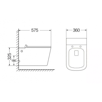 Чаша подвесного унитаза Cerutti SPA Disgrazia Aria Pulse (CT7281) с инсталляцией, микролифт, с функцией импульсного смыва 5