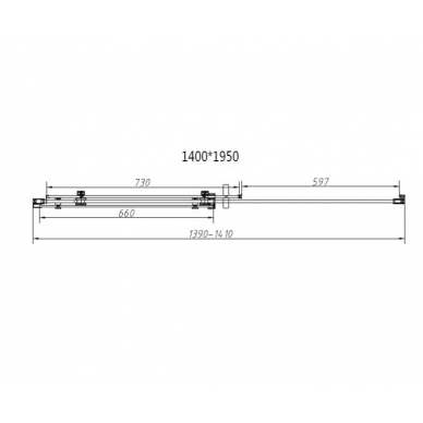 Душевой уголок Vincea Como-N (VSR-4CN9014CL) 140х90х195 см, профиль хром/стекло прозрачное 4