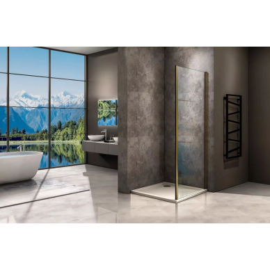 Боковая стенка Good Door Jazz SP-100-C-G (100 см) профиль золото/стекло прозрачное 0