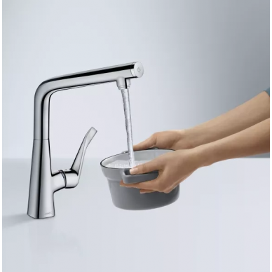 Смеситель для кухни Hansgrohe Metris Select (14883800) сталь 9