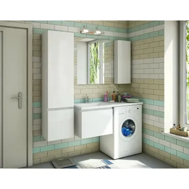 Тумба с раковиной Эстет Dallas Luxe 115 L (ФР-00002304) (левая) подвесная, 1 ящик, белая 6